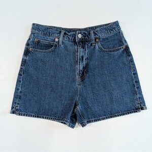 Gap High Rise Mom Denim Shorts Blue 100% Cotton Women's Size 6